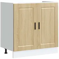 vidaXL Spoelbakonderkast Porto 80x46x81,5 cm bewerkt hout sonoma eiken