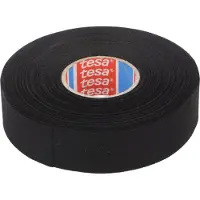 TESA Linnentape PET-wol - 25 mm breed - 300 um dik - Tot 150 graden - 25 meter - zwart