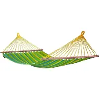 LA SIESTA Hangmat Sonrisa Lime met spreidstok