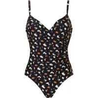Pastunette Beach - Badpak - Overslagmodel met plooien - Zwart