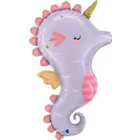 Grabo Balloons Folieballon Dieren - Magisch Zeepaardje - 91 cm - Helium- en Luchtvulling