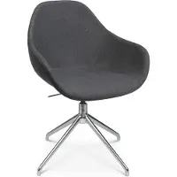 Topstar Vergaderstoel Sitness Life 2.0, draaibaar/zitting in hoogte verstelbaar, armleuningen, B 450 x D 390 x H 440-470 mm, 4-poots onderstel, gepolijst aluminium & stof, anthr.