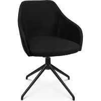 Topstar Conferentiestoel Sitness Life 2.1, draaibaar/zitting in hoogte verstelbaar, armleuningen, B 350-480 x D 460 x H 460-490 mm, 4-poots onderstel, aluminium zwart mat & stof, zwart