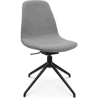 Topstar Conferentiestoel Sitness Life 1.1, draaibaar/zitting in hoogte verstelbaar, zonder armleuningen, B 460 x D 390 x H 450-480 mm, 4-poots onderstel, aluminium zwart mat & stof, h.grijs