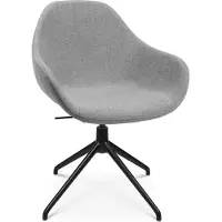 Topstar Vergaderstoel Sitness Life 2.0, draaibaar/zitting in hoogte verstelbaar, armleuningen, B 450 x D 460 x H 440-470 mm, 4-poots onderstel, aluminium zwart mat & stof, h.grijs
