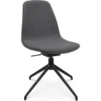 Topstar Conferentiestoel Sitness Life 1.1, draaibaar/zitting in hoogte verstelbaar, zonder armleuningen, B 460 x D 390 x H 450-480 mm, 4-poots onderstel, aluminium zwart mat & stof, anthr.