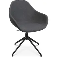 Topstar Vergaderstoel Sitness Life 2.0, draaibaar/zitting in hoogte verstelbaar, armleuningen, B 450 x D 460 x H 440-470 mm, 4-poots onderstel, aluminium zwart mat & stof, anthr.