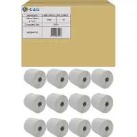 G&G Etiketten , compatibel met Zebra 800264-155, 102 x 38 mm, zelfklevend, gecoat, geperforeerd, thermisch papier, wit, 12 x 1790 stuks