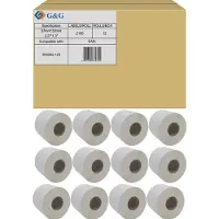G&G Etiketten , compatibel met Zebra 800262-125, 57 x 32 mm, zelfklevend, gecoat, geperforeerd, thermisch papier, wit, 12 x 2100 stuks