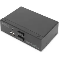 Digitus DS-12870 KVM-switch 2 + 1 poorten HDMI Afstandsbediening, Toetsenbord 3840 x 2160 Pixel