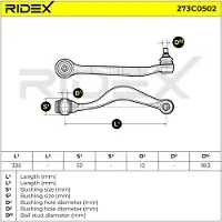 RIDEX 273C0502 Draagarm