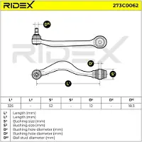 RIDEX 273C0062 Draagarm