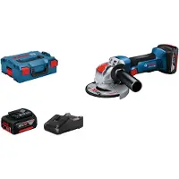 Bosch GWX 18V-8 Accu Haakse Slijper 18V met 2 x accu GBA 5.0Ah in L-Boxx - 06019J7002