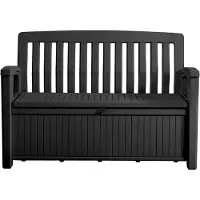 Keter - Tuin bank met opbergvak Patio Garden Bench Antraciet