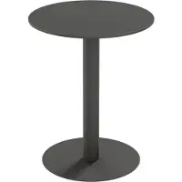 Meet by Paperflow buitentafel Cross, rond, schijfvoet, Ø 600 x H 750 mm, zwart/matzwart
