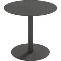 Paper Flow buitentafel Cross, rond, schijfvoet, Ø 800 x H 750 mm, zwart/matzwart