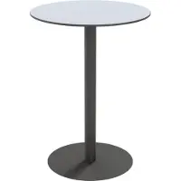 Meet by Paperflow buitentafel Cross, rond, plaatvoet, ⌀ 800 x H 1100 mm, grijs/matzwart