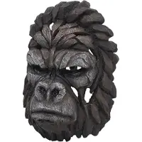 Mendler Decoratieve schedel -H41, wanddecoratie hoofd trofee, polyresin binnen buiten ~ Gorilla hoofd 34cm