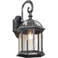 QAZQA Klassieke buiten wandlamp antiek zilver IP44 - Glasgow