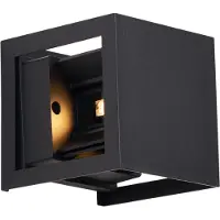 QAZQA Moderne wandlamp zwart incl. LED IP44 - Edwin Quadro