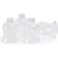 Novaliv 4x waxinelichthouder helder 8 cm glazen opzetstuk voor kandelaar kaarsenhouder glas adventskrans waxinelichthouder stok kaarsenhouder kaarsenstok 6 cm