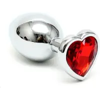 Rimba - Buttplug KLEIN met kristal in Hartvorm (unisex)