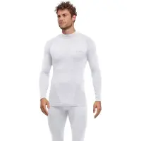 Falke Warm Turtleneck sneldrogend functioneel functioneel shirt met lange mouwen heren wit - maat S