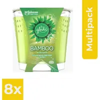 Glade Geurkaars - Bamboo Bliss Song 129 gr. - Voordeelverpakking 8 stuks