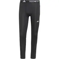 Adidas Sportbroek 'TECHFIT Compression Training 3-Stripes Long' zwart / offwhite