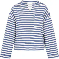 SANIKA Shirt 'Fashion Look' blauw / wit