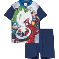 Marvel - Shortama - Donkerblauw - Maat 110 - Katoen - Jongenspyjama