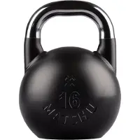 Matchu Sports Competition Kettlebell 16 kg Staal - Zwart - 28cm - Ø 21cm - Staal