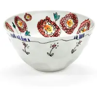 Serax Marni Midnight Flowers Anemone Milk bowl D15cm H8cm rood / blauw