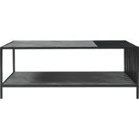 En.casa Salontafel 'Pärghos', woonkamertafel, 120 x 60 x 45 cm, zwart/betonlook