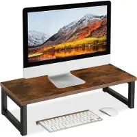 Relaxdays Monitorstandaard, Monitorstijgers, Bruin
