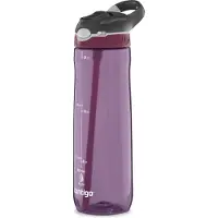 CONTIGO Ashland Autospout Waterfles met rietje | Grote BPA-vrije Drinkfles van 720ml | Sportfles | Lekvrije Drinkfles | Ideaal voor School, de Sportschool, Fiets, Hardlopen, Wandelen | Passionfruit