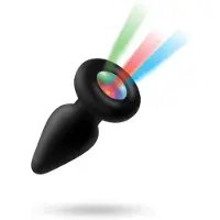 XR Brands Booty Sparks - siliconen lichtgevende buttplug - zwart