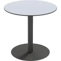 Meet by Paperflow buitentafel Cross, rond, plaatvoet, Ø 800 x H 750 mm, grijs/matzwart