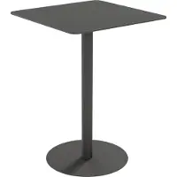 Meet by Paperflow buitentafel Cross, vierkant, schijfvoet, B 800 x D 800 x H 1100 mm, zwart/matzwart