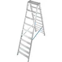 Krause Dubbele trapladder van aluminium, 2 x 10 treden