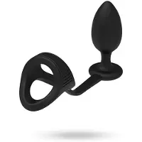 Dream Toys - Penis- en scrotumring met anaalplug