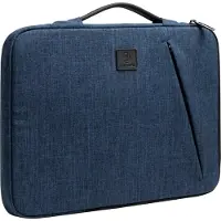 Exacompta Laptophoes Business, voor laptops 15-16'', gewatteerd, handvat & ritsvak, B 410 x D 25 x H 310 mm, post-consumer polyester, blauw