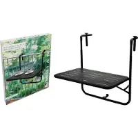 Ambiance Balkontafel 60x43x70cm zwart zwart Kunststof Tafel