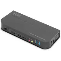 Digitus DS-12850 KVM-switch 2 + 2 poorten DisplayPort, HDMI Afstandsbediening, Toetsenbord 3840 x 2160 Pixel