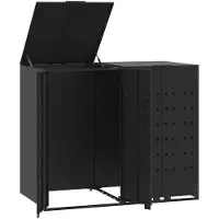 vidaXL Containerberging voor 2 containers 138x79x117 cm staal zwart