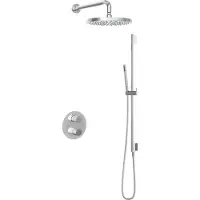 Hotbath Cobber IBS20ACR inbouwdouche met 30cm hoofddouche en glijstang chroom