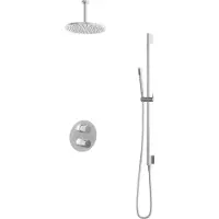 Hotbath Cobber IBS20ACR inbouwdouche met 15cm plafondbuis, 30cm hoofddouche en glijstang chroom
