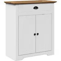 vidaXL Onderkast voor wastafel, BODO, wit en bruin, 70x35x80 cm