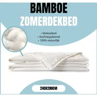 Eleganzzz Bamboe Viscose Zomerdekbed - Bamboe Dekbed 240x200cm - Zomerdekbed - Dekbed Zomer - Lits Jumeaux - Dekbedden