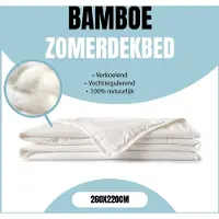 Eleganzzz Bamboe Viscose Zomerdekbed - Bamboe Dekbed 260x220cm - Zomerdekbed - Dekbed Zomer - Lits Jumeaux Extra Lang - Lits Jumeaux Extra Breed - Dekbedden